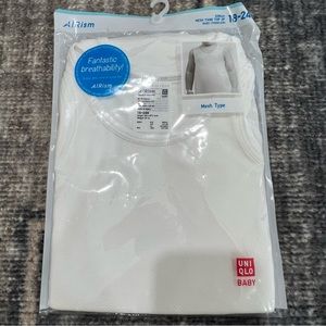 Uniqlo baby mesh Tank Top 18-24 2 Piece White New